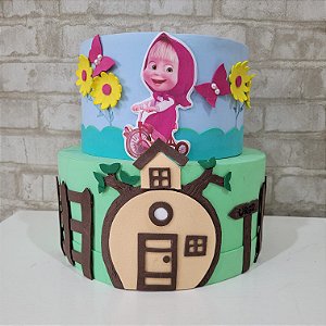 Alugue Bolo Fake Tema - Masha e o Urso