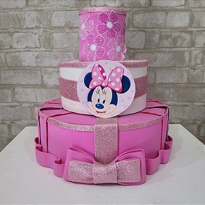 Alugue Bolo Fake Tema - Minnie Rosa