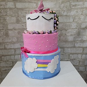 Alugue Bolo Fake Tema - Unicórnio