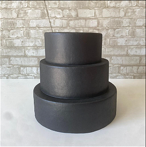 Alugue Bolo Fake Tema - Preto 3 Andares