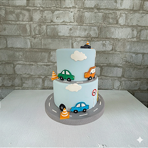 Alugue Bolo Fake Cenográfico Carrinhos