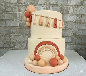 Alugue Bolo Fake Cenográfico Boho