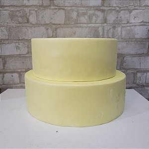 Alugue Bolo Fake Tema - Amarelo Candy Liso