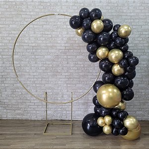 Compre Balão Para Festa Decoração 3 Metros Dourado e Preto ( Cores Metalizadas )
