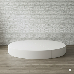 Alugue Palco Desmontável Branco MDF Branco