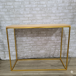 Alugue Mesa de Ferro Retangular Central Dourado