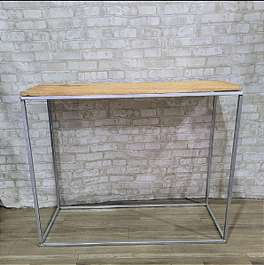 Alugue Mesa de Ferro Retangular Central Prata