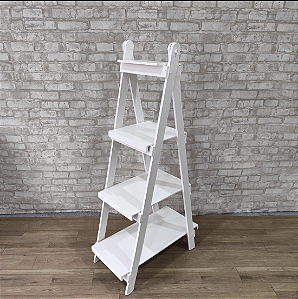 Alugue Escada para Lembrancinhas Branco 4 Degrais