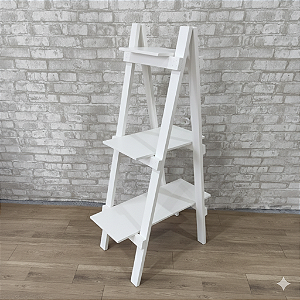Alugue Escada para Lembrancinhas Branco 3 Degrais