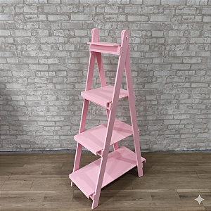 Alugue Escada para Lembrancinhas Rosa 4 Degrais