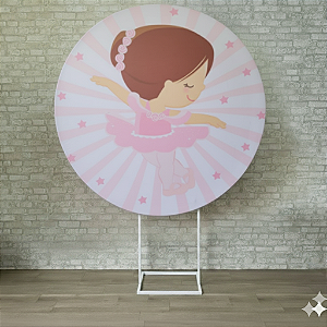 Alugue Estrutura Painel Redondo e a Capa de Tecido do Tema - Bailarina