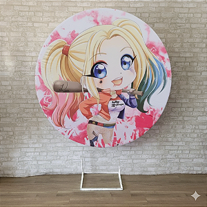 Alugue Estrutura Painel Redondo e a Capa de Tecido do Tema - Alerquina Baby