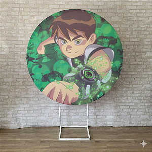 Alugue Estrutura Painel Redondo e a Capa de Tecido do Tema - Ben 10