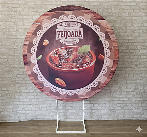 Alugue Estrutura Painel Redondo e a Capa de Tecido do Tema - Feijoada