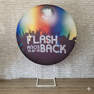 Alugue Estrutura Painel Redondo e a Capa de Tecido do Tema - Flash Back
