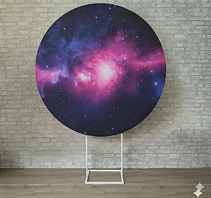 Alugue Estrutura Painel Redondo e a Capa de Tecido do Tema - Galaxia