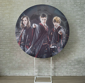 Alugue Estrutura Painel Redondo e a Capa de Tecido do Tema - Harry Potter