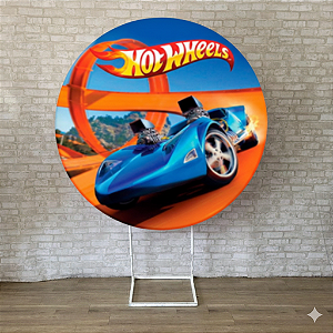 Alugue Estrutura Painel Redondo e a Capa de Tecido do Tema - Hot Wheels