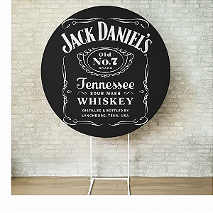 Alugue Estrutura Painel Redondo e a Capa de Tecido do Tema - Jack Daniels