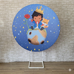 Alugue Estrutura Painel Redondo e a Capa de Tecido do Tema - Pequeno Principe