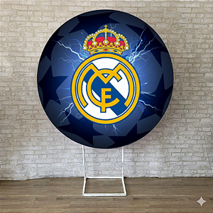 Alugue Estrutura Painel Redondo e a Capa de Tecido do Tema - Real Madrid
