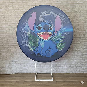 Alugue Estrutura Painel Redondo e a Capa de Tecido do Tema - Stitch