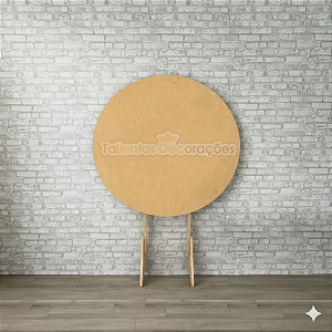 Alugue Estrutura Painel Redondo de Madeira (4 peças e 6 parafusos)