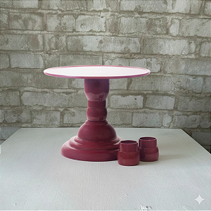 Alugue Boleira Colonial Regulável Lisa Vermelho Cereja