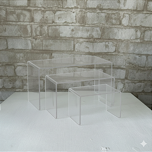 Alugue Kit 3 Suporte para Doces de Acrílico