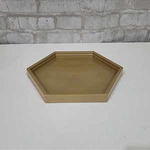 Alugue Bandeja Sextavada Dourado