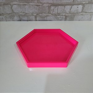 Alugue Bandeja Sextavada Rosa Pink