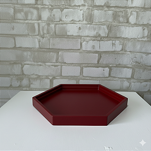 Alugue Bandeja Sextavada Vermelho Cereja