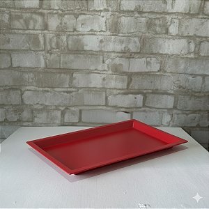 Alugue Bandeja Retangular Vermelho