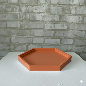 Alugue Bandeja Sextavada Terracota