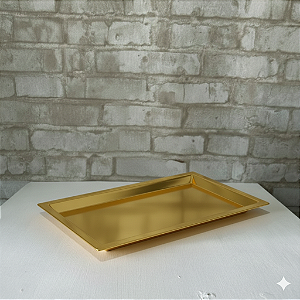 Alugue Bandeja Retangular Dourado