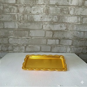 Alugue Bandeja Retangular Dourado