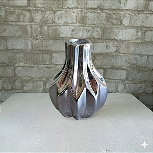 Alugue Mini Vaso de Porcelana Prata