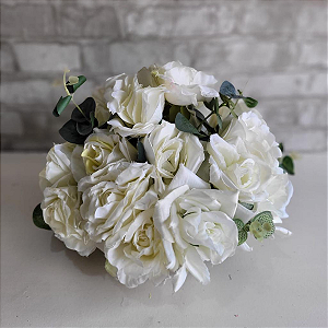 Alugue Arranjo de Flor Artificial G - Branco