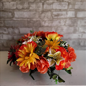 Alugue Arranjo de Flor Artificial G - Laranja