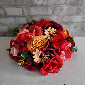 Alugue Arranjo de Flor Artificial Vermelho M