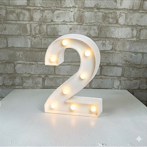 Alugue Número 2 de Mesa em LED (Pilhas não inclusa)