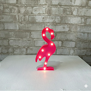 Alugue Flamingo de LED Rosa Lúminaria (Pilhas não inclusa)