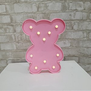 Alugue Ursinho de LED Lúminaria (Pilhas não inclusa) - Rosa