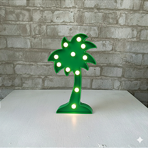 Alugue Coqueiro de LED Verde Lúminaria (Pilhas não inclusa)