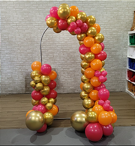 Compre Balão Para Festa Decoração 4 Metros Dourado, Laranja e Rosa ( Cores Metalizadas )