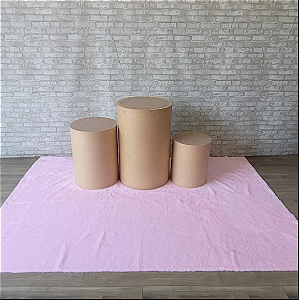 Alugue Tapete Pelucia - Rosa Bebê