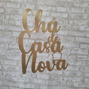 Alugue Elipse Chá de Casa Nova de MDF - Dourado