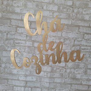 Alugue Elipse Chá de Cozinha de MDF - Dourado