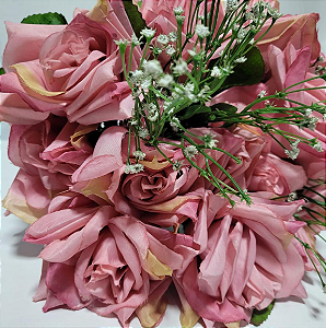 Alugue Mini Arranjo de Flor Artificial - Rosa
