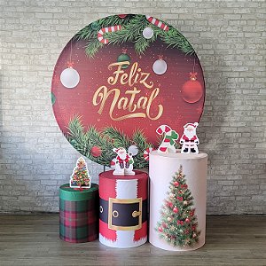 Alugue Tema Para Festa Decoração Natal Tecido ( Modelo 3 )